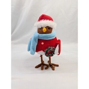 Target‎ Wondershop 2023 Crinkle Featherly Friends Christmas Bird Red Santa Hat